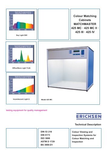 Colour Matching Cabinets MATCHMASTER 425 MC Â· 425 MC II ...