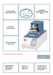 SCRATCH HARDNESS TESTER 430 P automatic test sequence ...