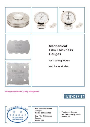Mechanical Film Thickness Gauges for Coating Plants and - Somet