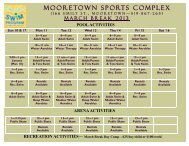 Mooretown Sports complex - The Township of St. Clair
