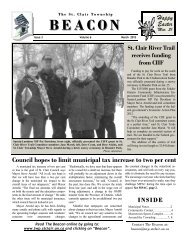 Beacon March 2013 pages - The Township of St. Clair