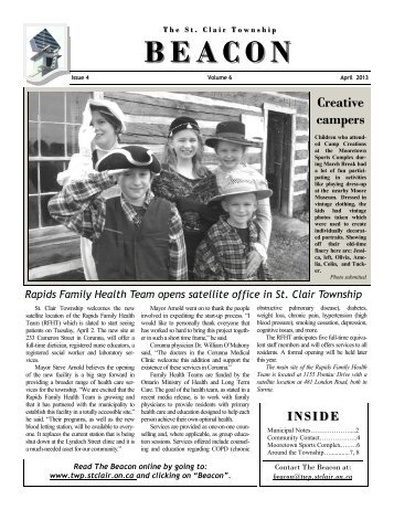 Beacon April 2013 pages - The Township of St. Clair