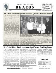 Beacon February 2013 pages - The Township of St. Clair