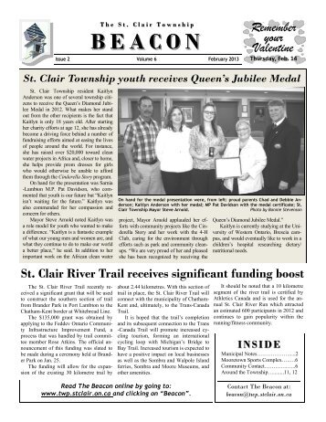 Beacon February 2013 pages - The Township of St. Clair