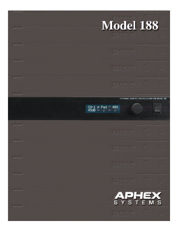 Aphex_188_User_Manual - Pro Audio Galicia