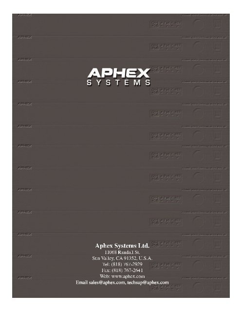 Aphex_188_User_Manual - Pro Audio Galicia