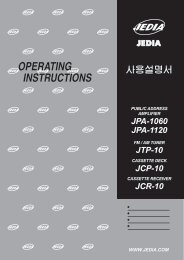 JPA-1060 JPA-1120 JTP-10 JCP-10 JCR-10