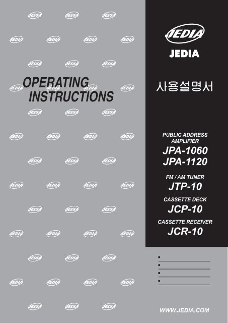 JPA-1060 JPA-1120 JTP-10 JCP-10 JCR-10