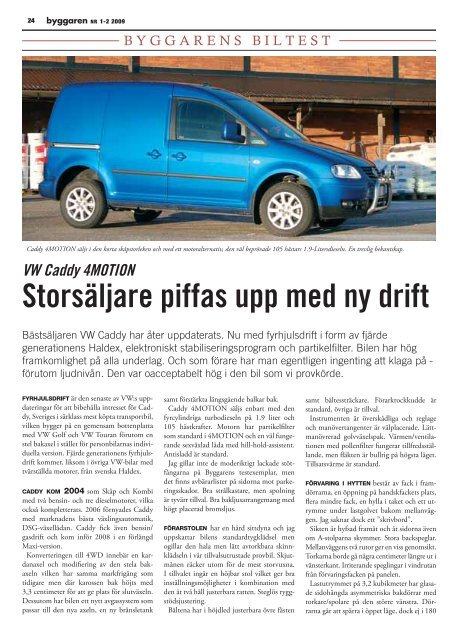 VW Caddy 1/2-09 - Byggaren