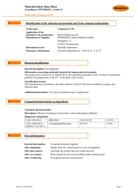 SAFETY DATA SHEET - COMPOSAN LCM.pdf (Tip ... - MEDIPRO