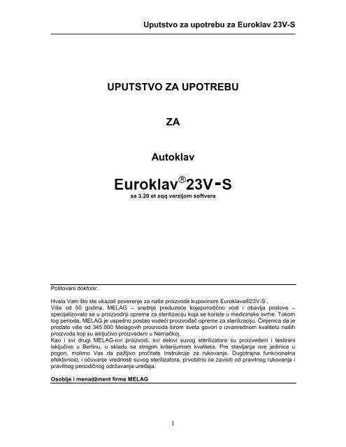 Euroklav 23VS - MEDIPRO
