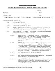 Preliminary Subdivision and Land Development Plan Checklist