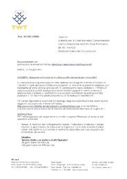 Relazione sulla qualitÃ  dei servizi per l'anno 2010 - TWT