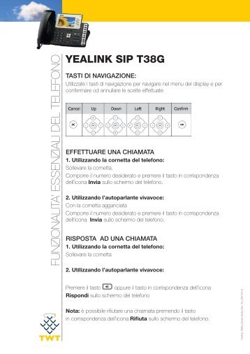 Yealink SIP T38G - TWT