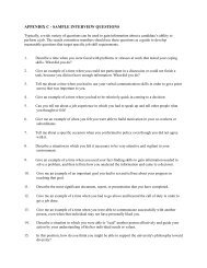 APPENDIX C - SAMPLE INTERVIEW QUESTIONS