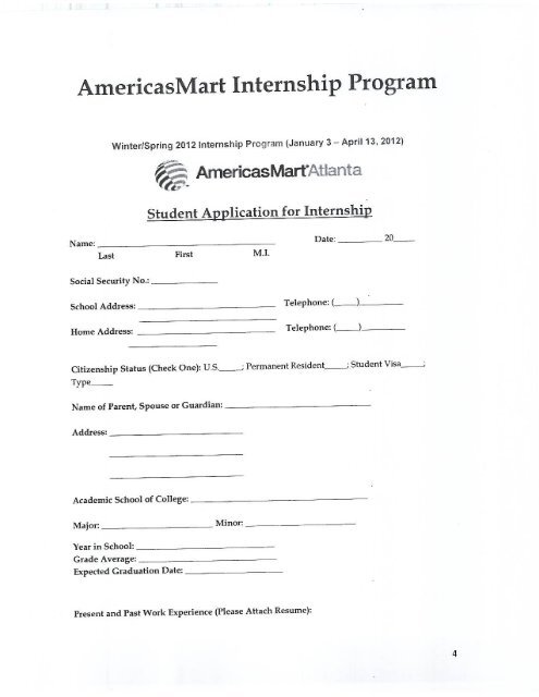 AmericasMart Internship Program
