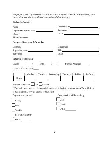 Internship Agreement Form (PDF)