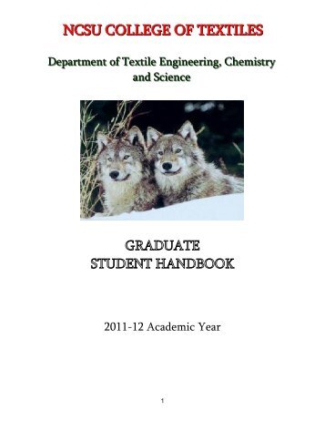 TECS Graduate Handbook - College of Textiles