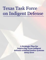 A Strategic Plan for improving Texas indigent defense criminal ...