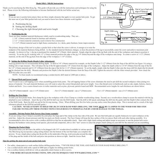 Mini Kreg Jig Instructions Kreg Tool
