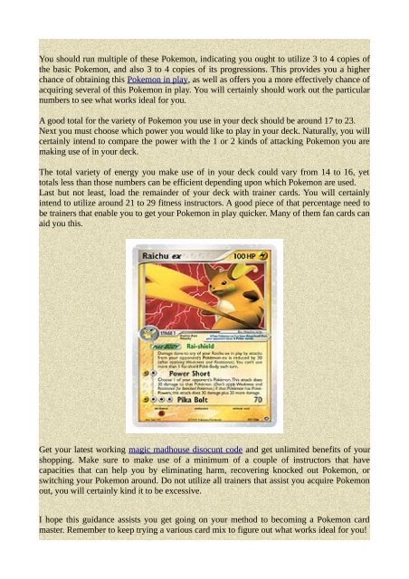 Pokemon Card Tips – How to Build a Deck