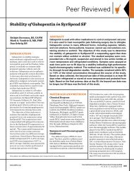Stability of Gabapentin in SyrSpend SF - Fagron