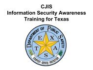 Information Security Awareness Training for Texas