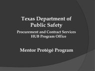 Mentor Protege (PDF) - Texas Department of Public Safety