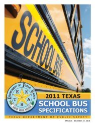 School Bus Specifications - Texas Department of Public Safety