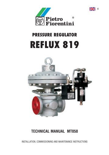 pressure regulator reflux 819 technical manual ... - Pietro Fiorentini