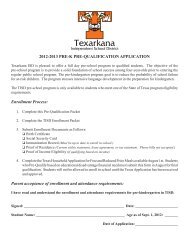 Pre-Kindergarten Qualification Application - Texarkana Independent ...