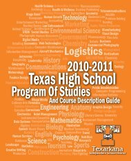 Texas High Course Guide - Texarkana Independent School District