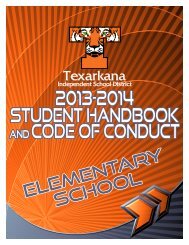 Student Handbook - Texarkana Independent School District