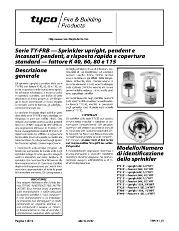 Serie TY-FRB - Tyco Fire Products