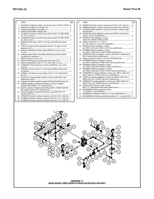 ObecnÃ½ popis PoÅ¾Ã¡rnÃ­ ventil, model DV-5, membrÃ¡novÃ½ typ, DN40 ...