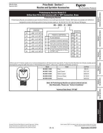 Section 7 Nozzles and Sprinkler Accessories - Tyco Fire Products