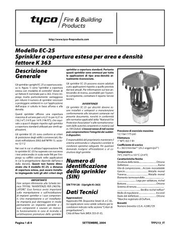 Criteri di pro - Tyco Fire Products