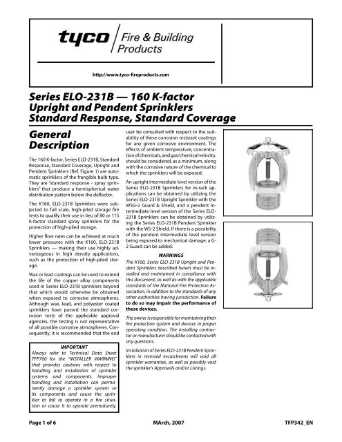 Series ELO-231B - Tyco Fire Products