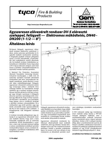 Preaction System with Model DV-5 Deluge Valve - Tyco Fire Products