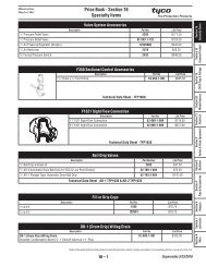 Price Book - Section 16 Specialty Items - Tyco Fire Products