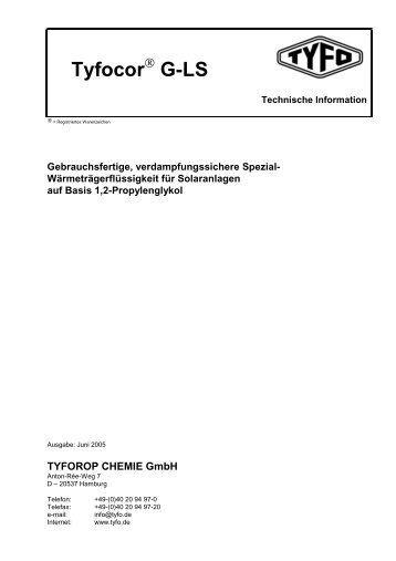 Tyfocor G-LS - Tyforop Chemie GmbH