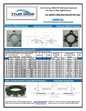 3000 pvc restrainer submittal - Tyler Union