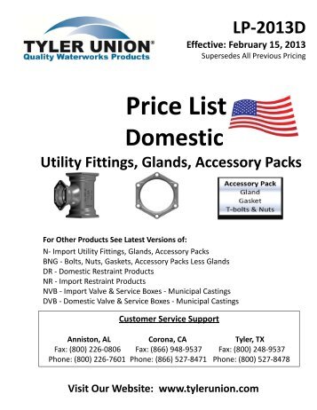 Price List - Tyler Union