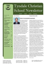 TCS Newsletter Term 2 Wk 10.pub - Tyndale Christian School