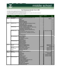 2009 Term 2 Year 9.xlsx - Tyndale Christian School