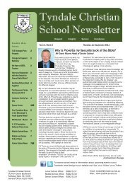 TCS Newsletter Term 3 Wk 6 - Tyndale Christian School