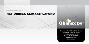het OBIMeX klIMaatplafOnd - Typisch Obimex