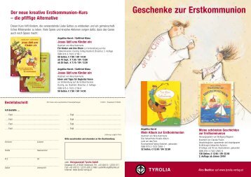 Geschenke zur Erstkommunion - Tyrolia-Verlag