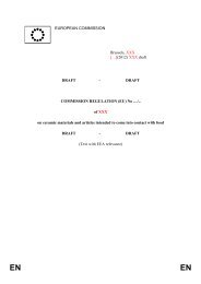Draft Commission Regulation on ceramic materials and