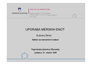 UPORABA MERSKIH ENOT - Trgovinska zbornica Slovenije